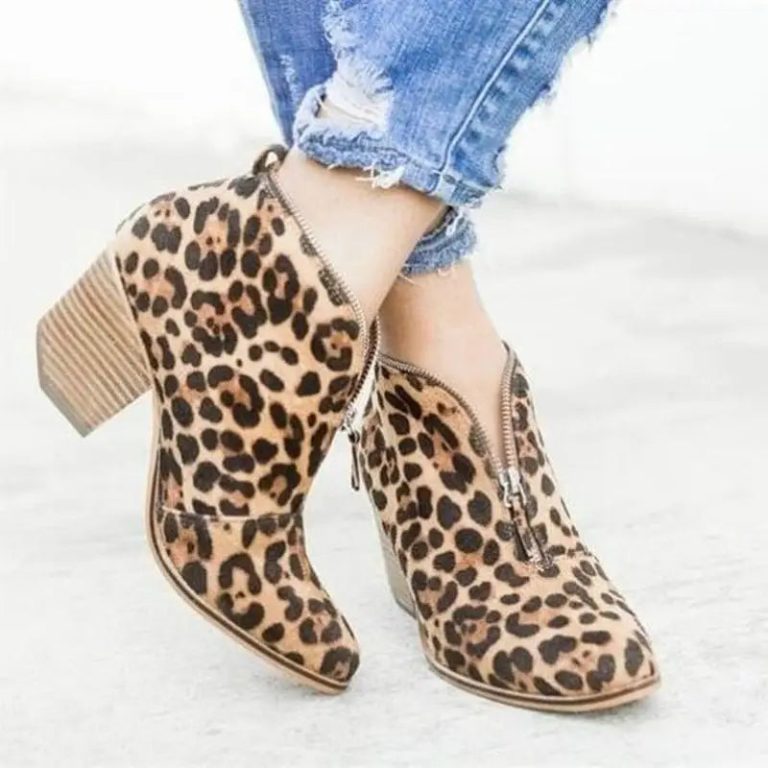 Bottines à talons et intérieur léopard main image 0