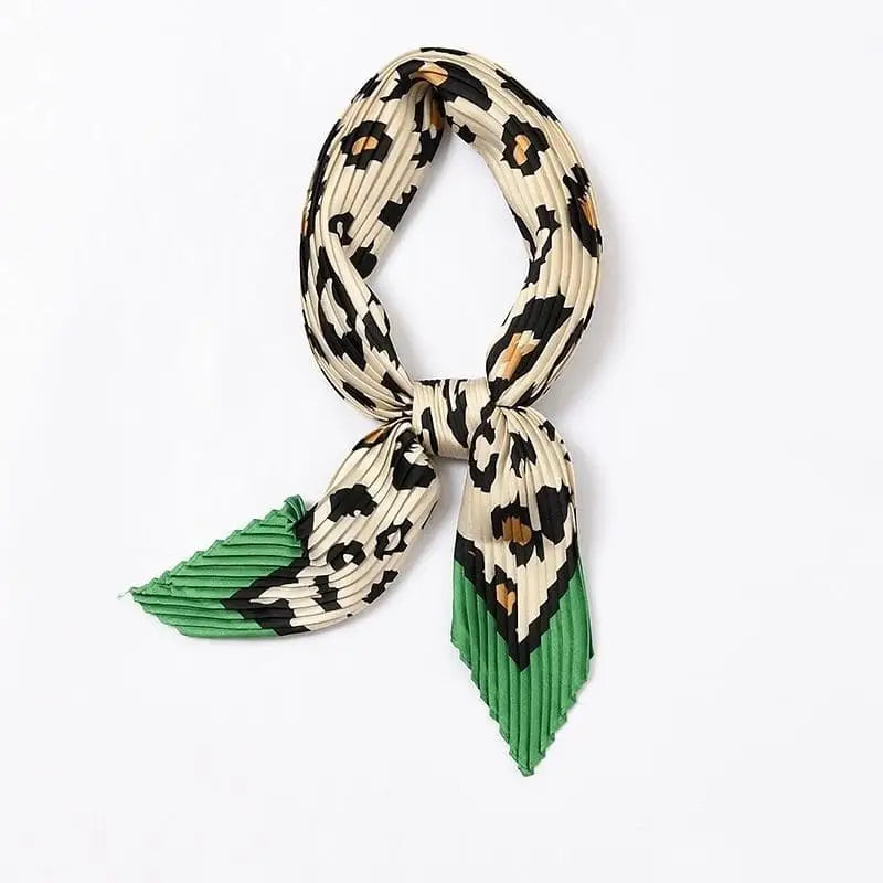 Foulard En Satin Léopard Pour Cheveux - Bandana élégant Femme 70x70 Cm, Multi-usage Quotidien Et Occasion Spéciale